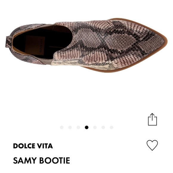 New Dolce Vita Samy booties size 6.5. Snake skin printed leather. - Picture 4 of 7